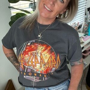 Def Leppard Pyromania Cropped Tee